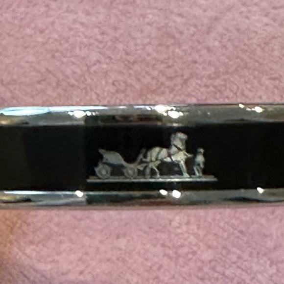Hermès Caleche Narrow Black Enamel Bangle - Picture 3 of 5